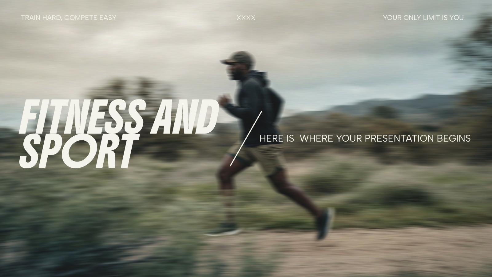 Fitness and Sport presentation template 