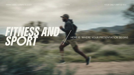 Plantilla de presentación Fitness y deporte