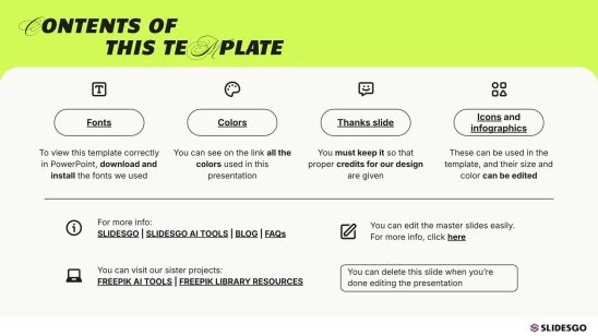 Bold Typography presentation template 