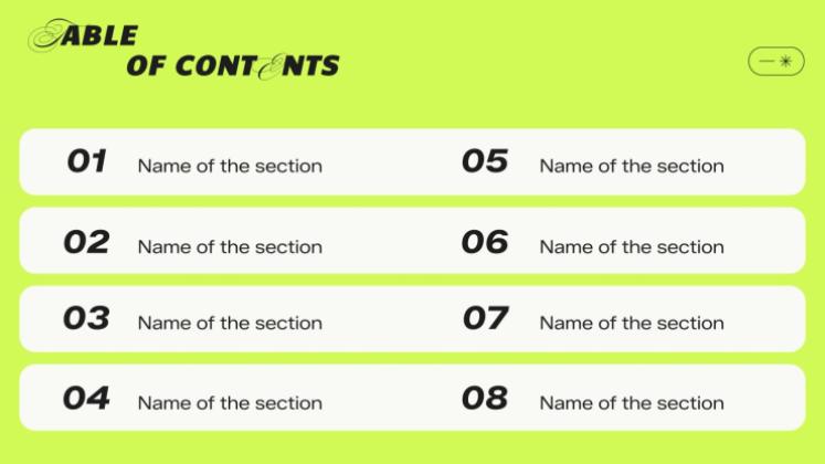 Bold Typography presentation template 