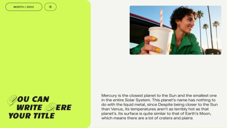 Bold Typography presentation template 