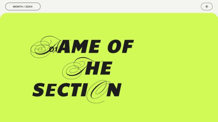 Bold Typography presentation template 