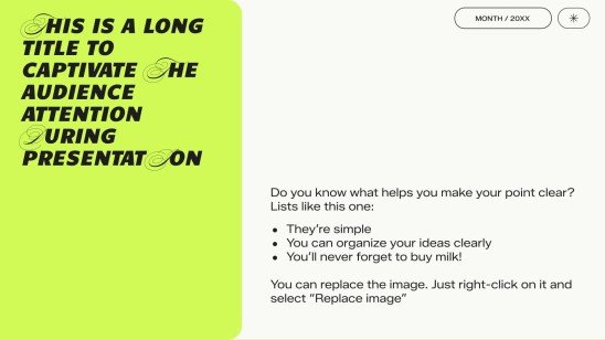 Bold Typography presentation template 