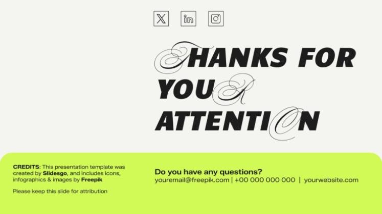 Bold Typography presentation template 