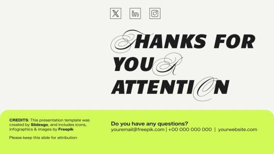 Bold Typography presentation template 