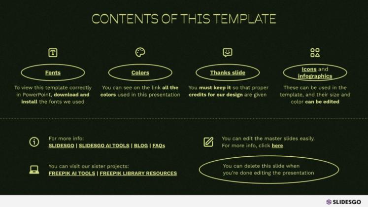 Plantilla de presentación Hojas verdes vibrantes