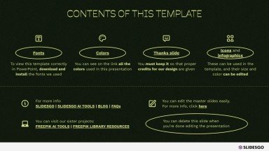 Plantilla de presentación Hojas verdes vibrantes