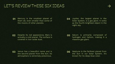 Plantilla de presentación Hojas verdes vibrantes