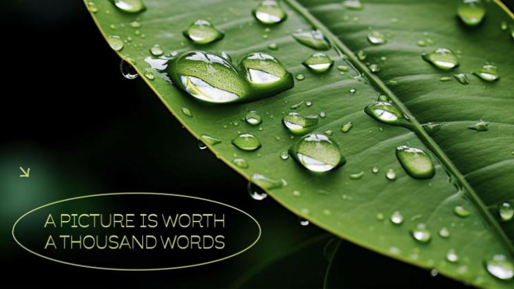 Plantilla de presentación Hojas verdes vibrantes