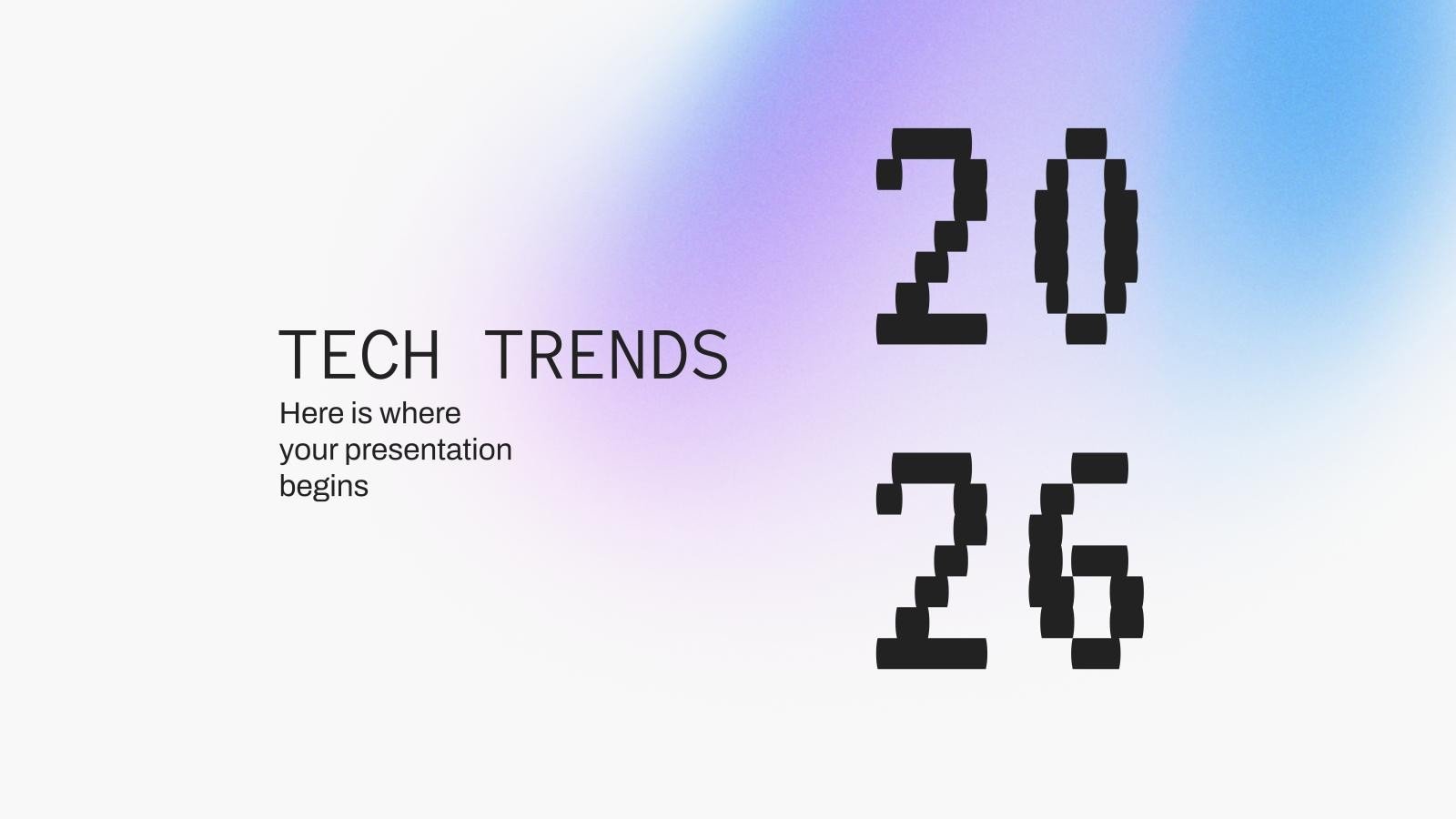 Tendances technologiques 2026 Modèles de présentation