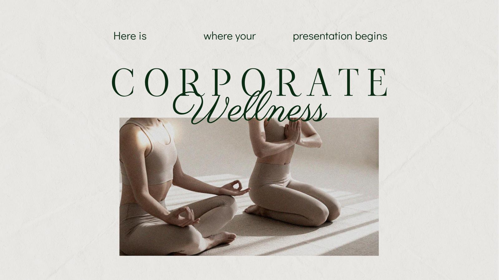 Plantilla de presentación Bienestar corporativo