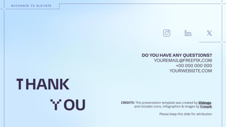 Modelo de apresentação Automação de IA