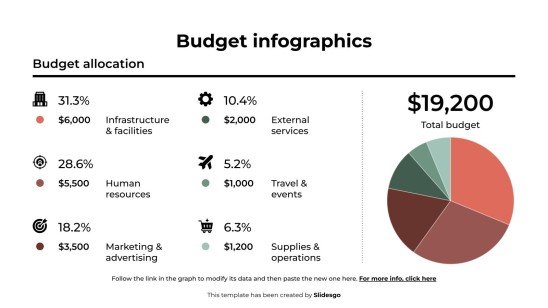 Budget Infographics presentation template 