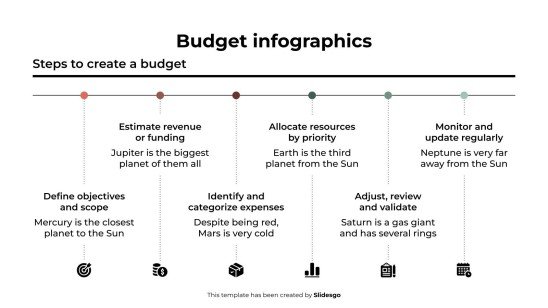 Budget Infographics presentation template 