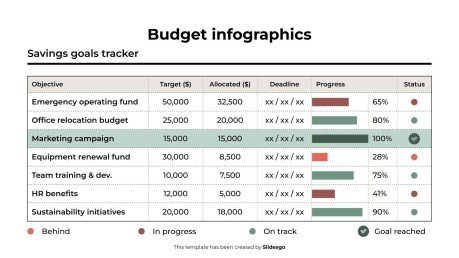 Budget Infographics presentation template 