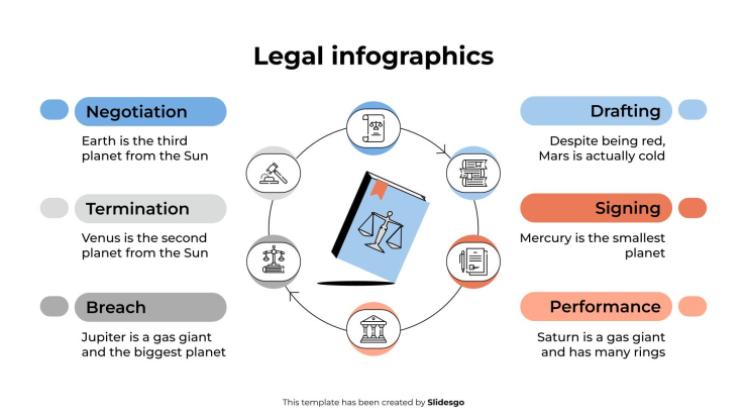 Legal Infographics presentation template 