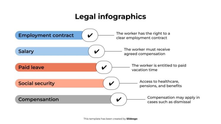 Legal Infographics presentation template 