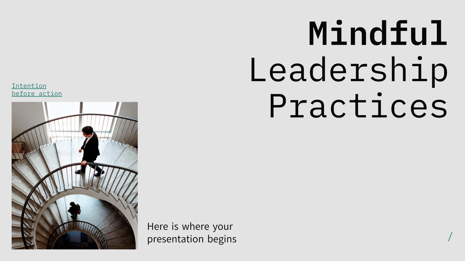 Mindful Leadership Practices presentation template 