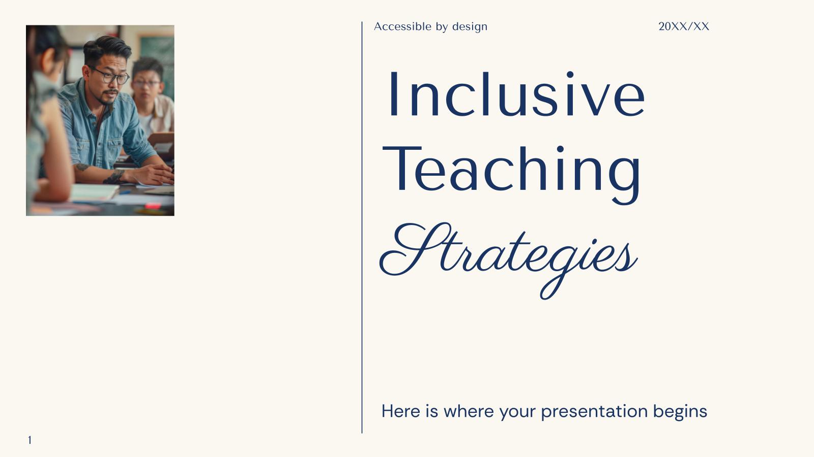 Inclusive Teaching Strategies presentation template 