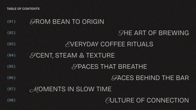 Specialty Coffee presentation template 