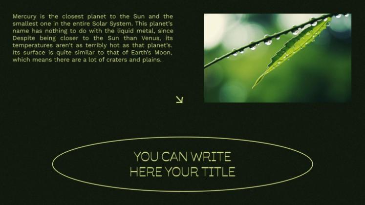 Plantilla de presentación Hojas verdes vibrantes