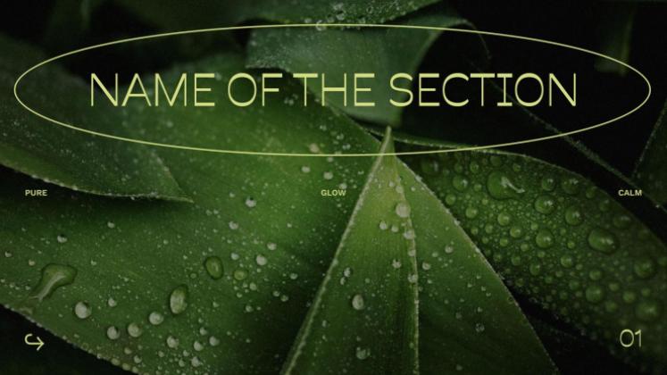 Plantilla de presentación Hojas verdes vibrantes