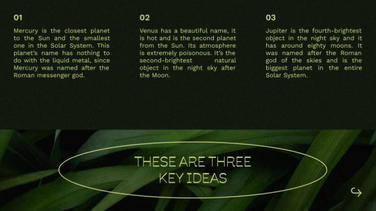 Plantilla de presentación Hojas verdes vibrantes