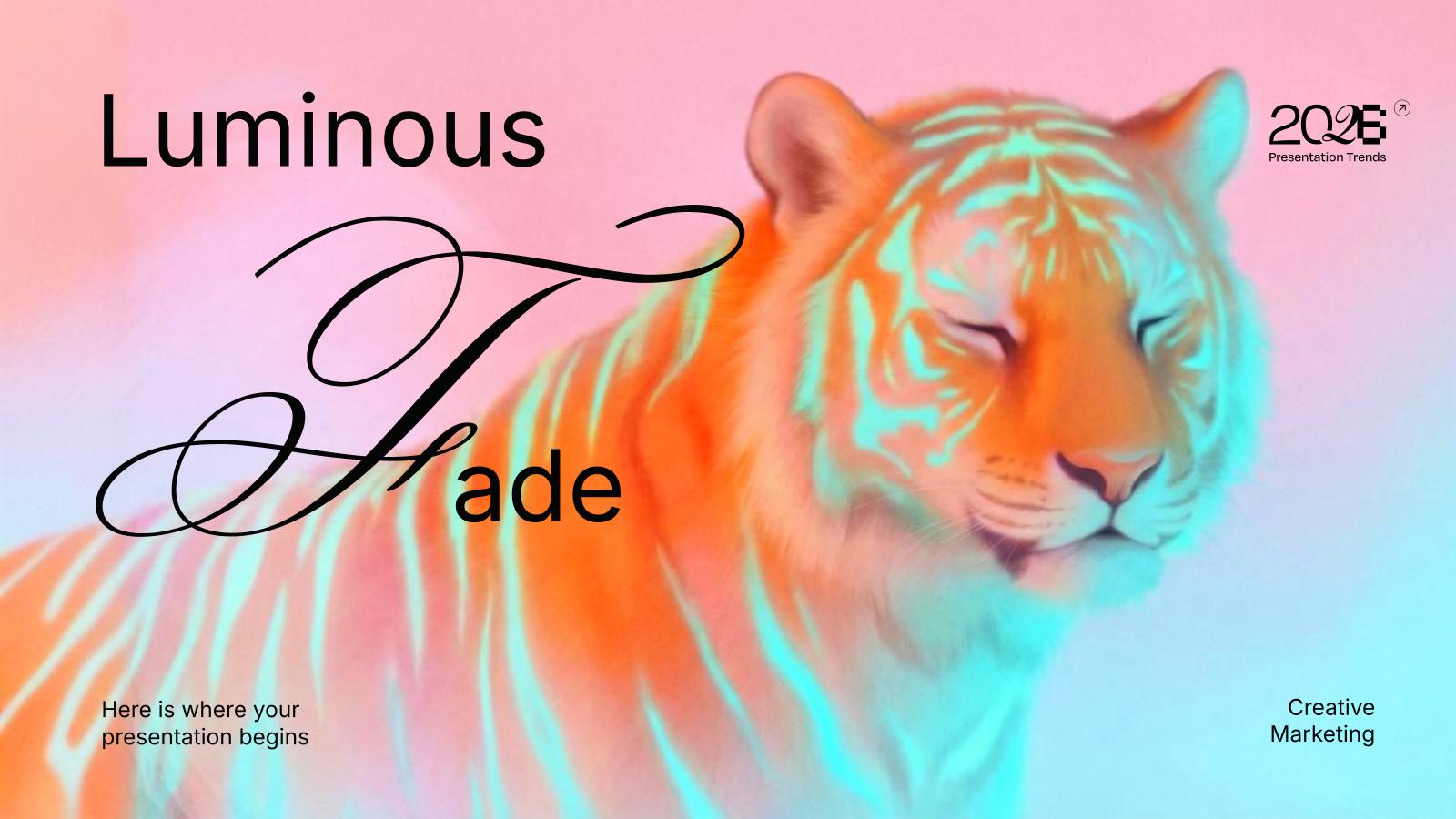 Luminous Fade presentation template 