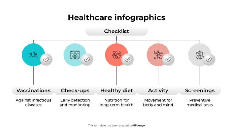 의료 관련 인포그래픽 프레젠테이션 템플릿