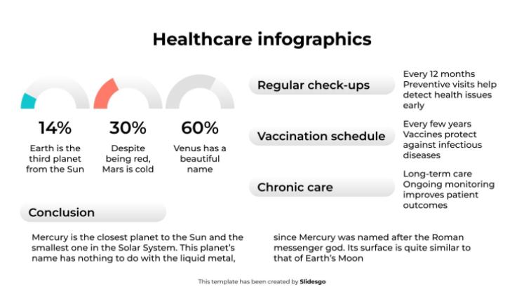 의료 관련 인포그래픽 프레젠테이션 템플릿