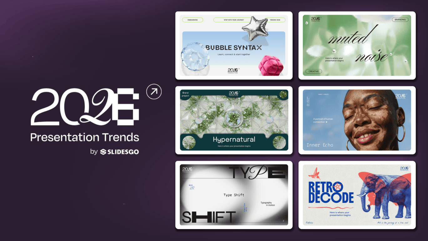 Tendências de design para apresentações em 2026: 10 estilos que moldarão seus slides | Tutoriais e Dicas de apresentação
