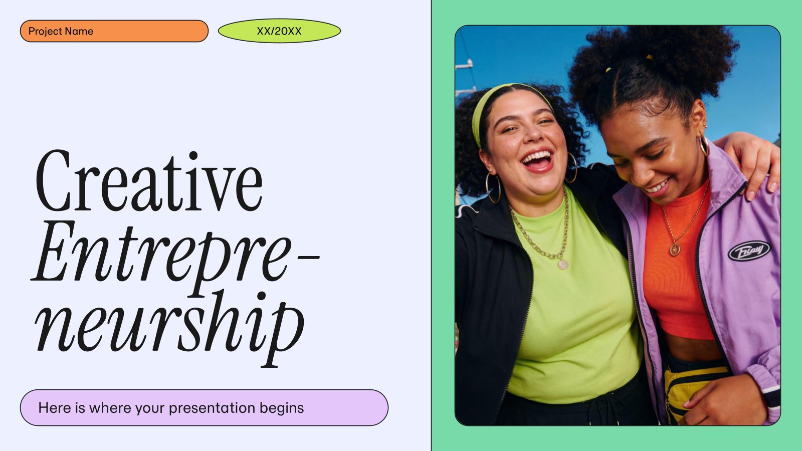 Creative Entrepreneurship presentation template 