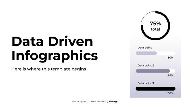 Modelo de apresentação Infográficos baseados em dados