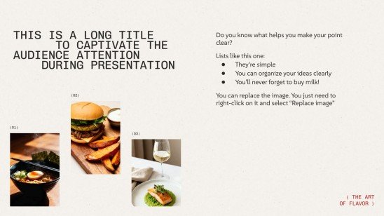 Modelo de apresentação Artes culinárias