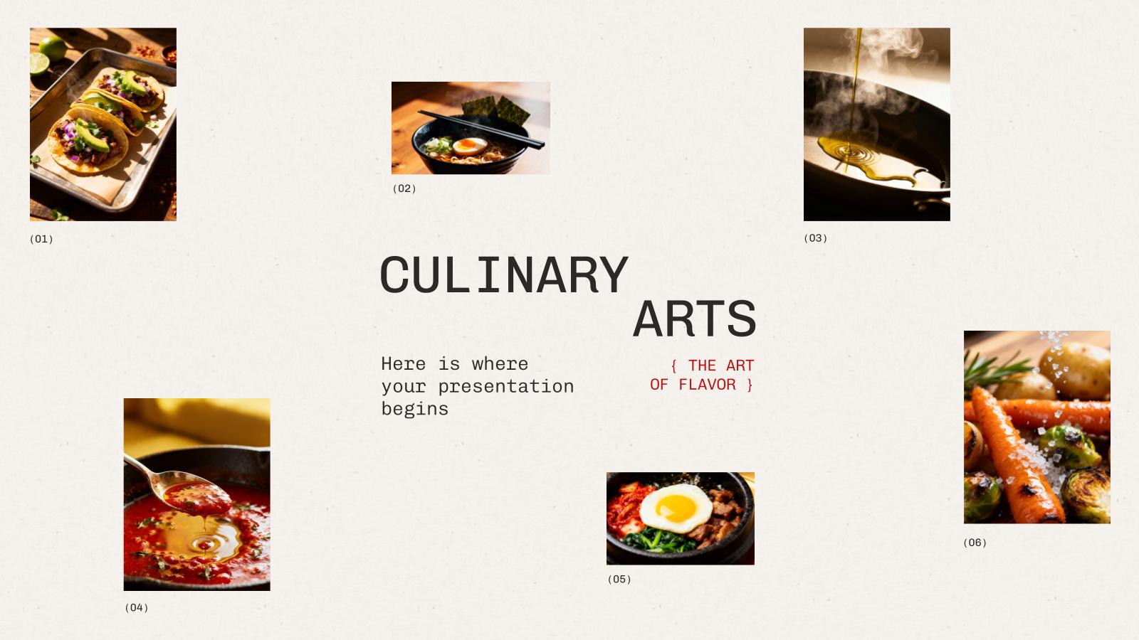 Culinary Arts presentation template 