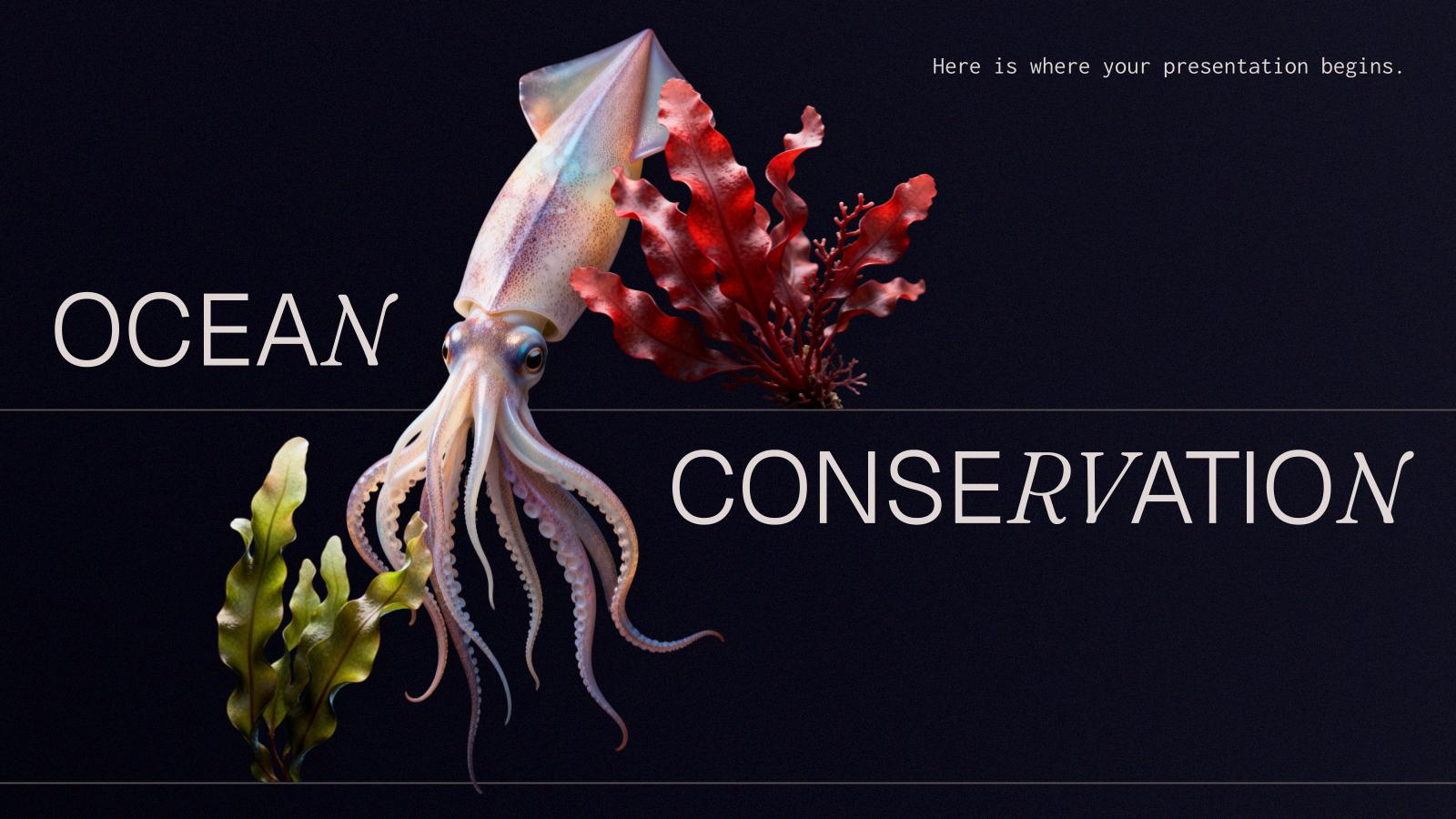 Plantilla de presentación Conservación de los océanos