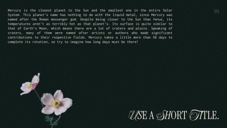 Esthétique botanique Modèles de présentation