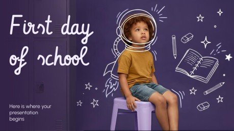 First Day of School presentation template 