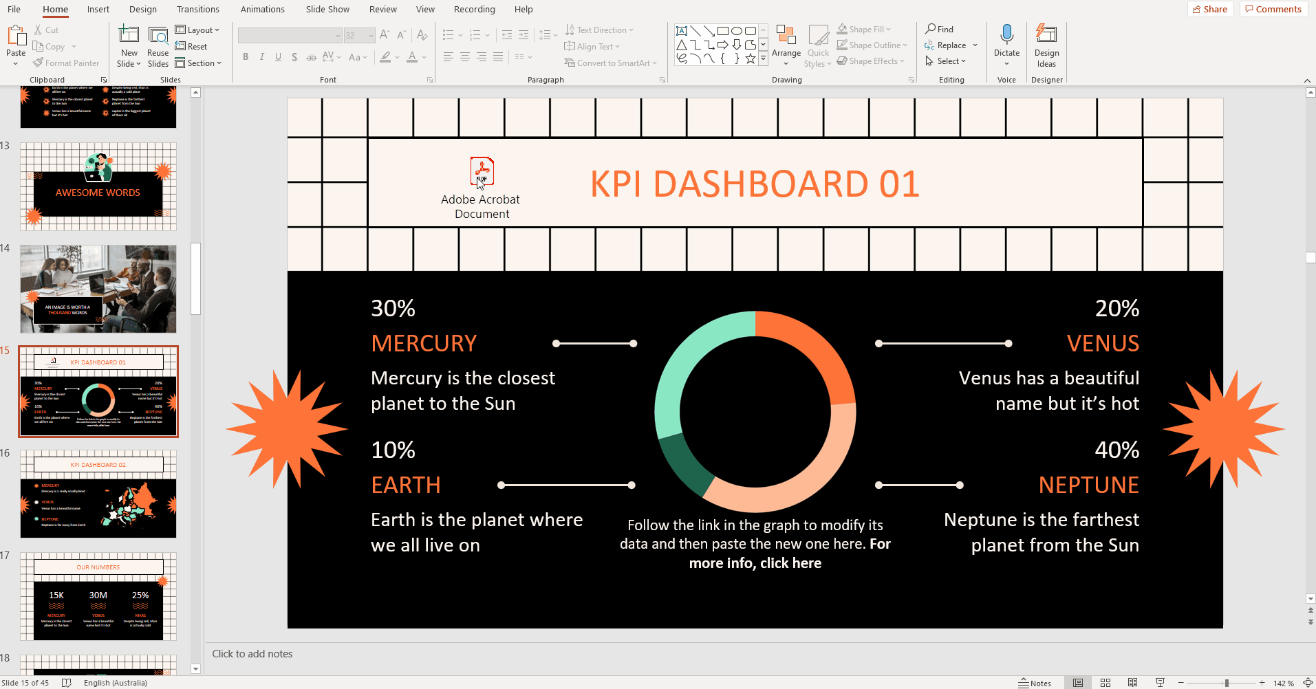 Insert a PDF in PowerPoint 