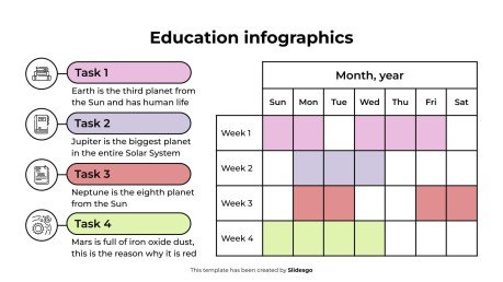 Modelo de apresentação Infográficos educacionais