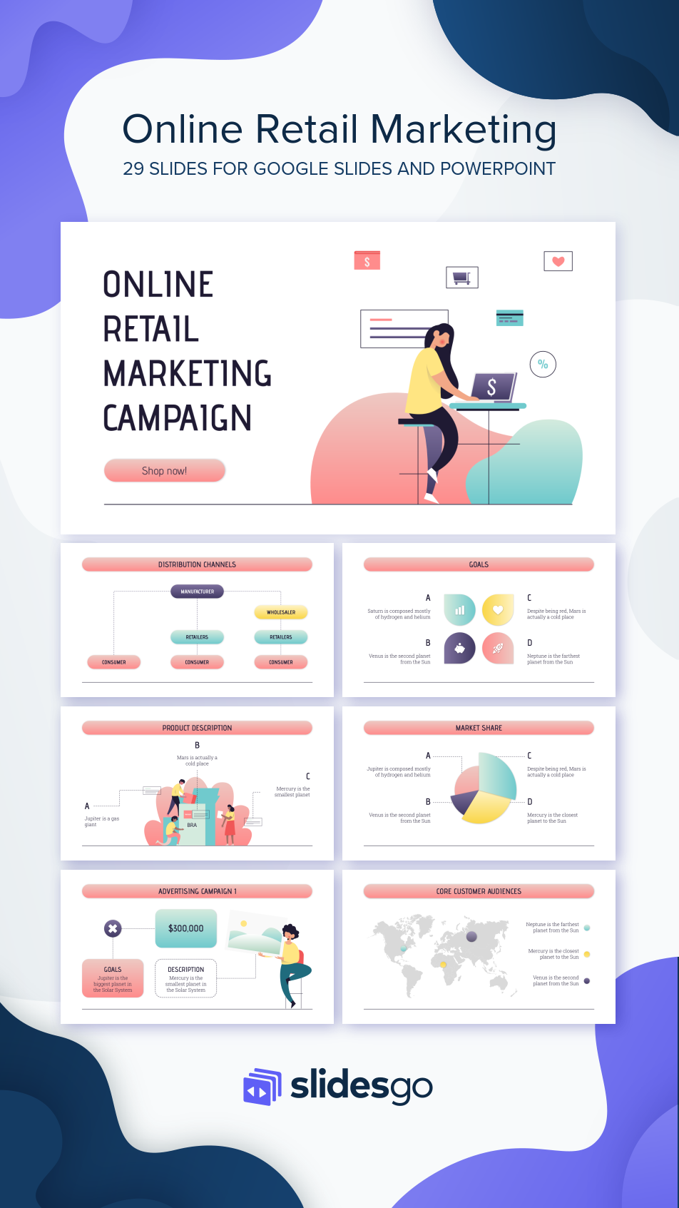 Online Retail Campaign Google Slides and PowerPoint template