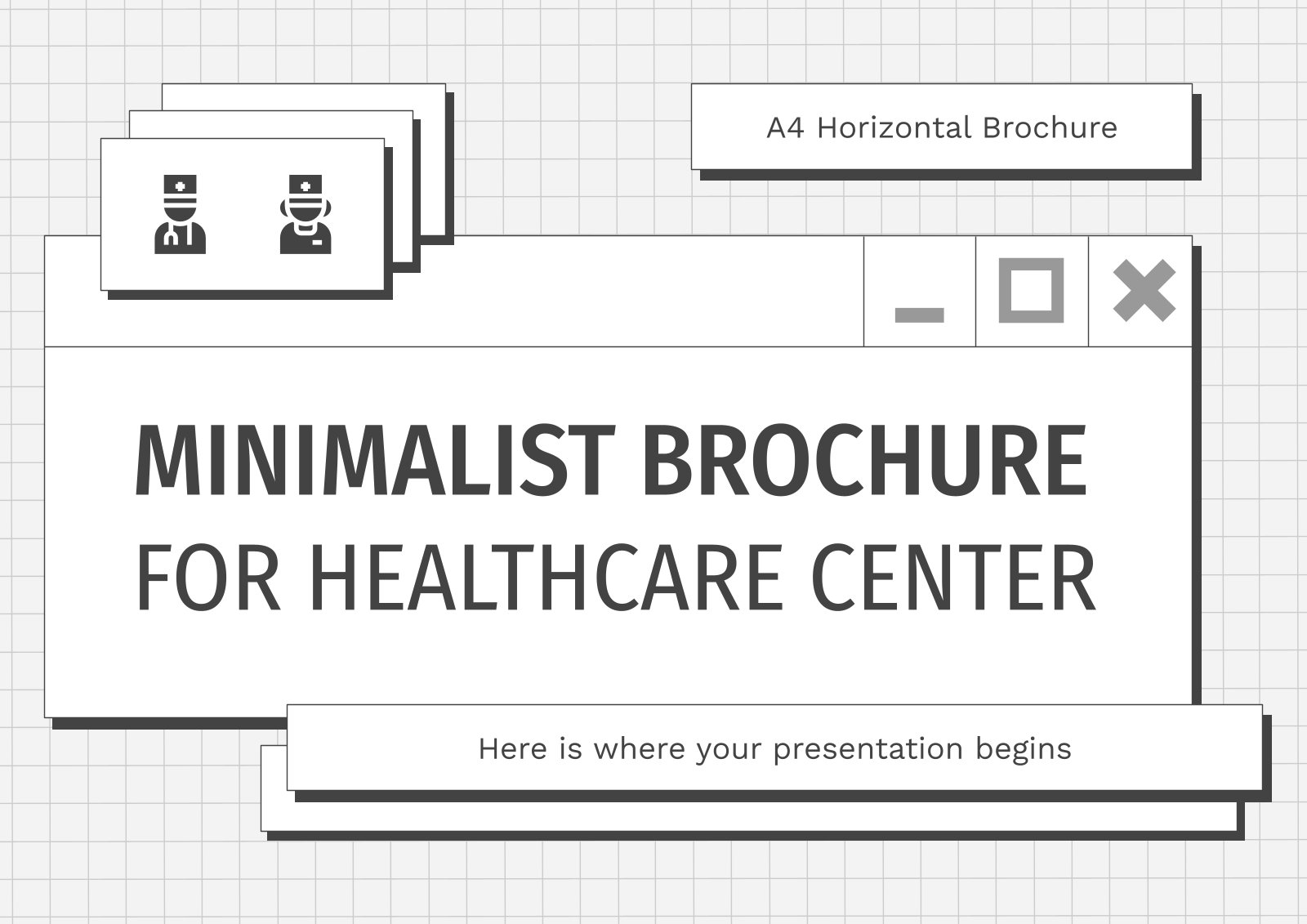 Minimalistische Broschüre für ein Gesundheitszentrum Präsentationsvorlage