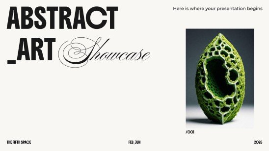 추상 미술 작품 전시회 프레젠테이션 템플릿