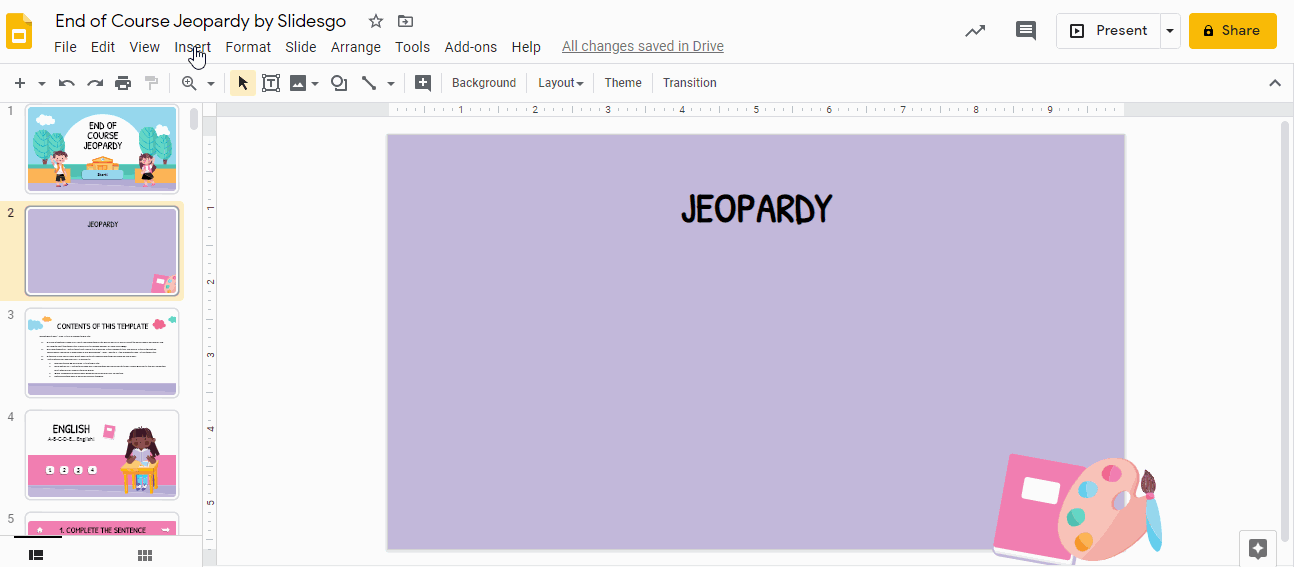 Jeopardy: Minecraft (Google Slides)