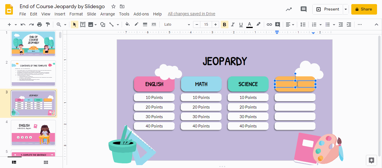 How to Create a Jeopardy Game in Google Slides - Tutorial