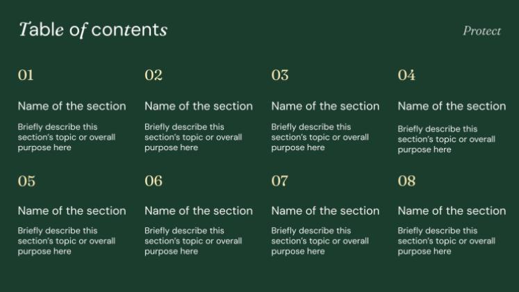 Naturinspiriertes Design Präsentationsvorlage