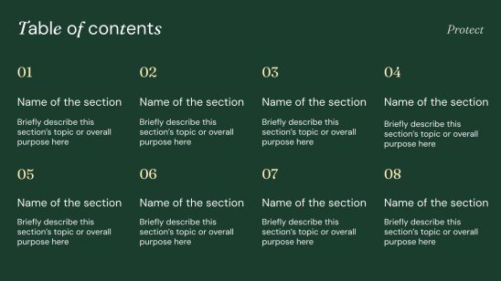 Naturinspiriertes Design Präsentationsvorlage