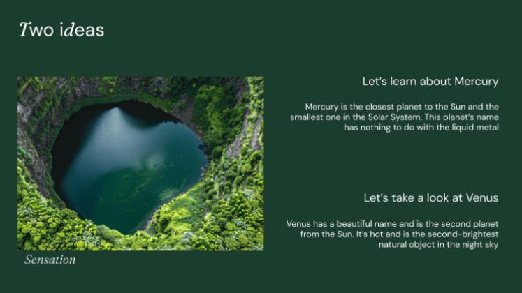 Naturinspiriertes Design Präsentationsvorlage