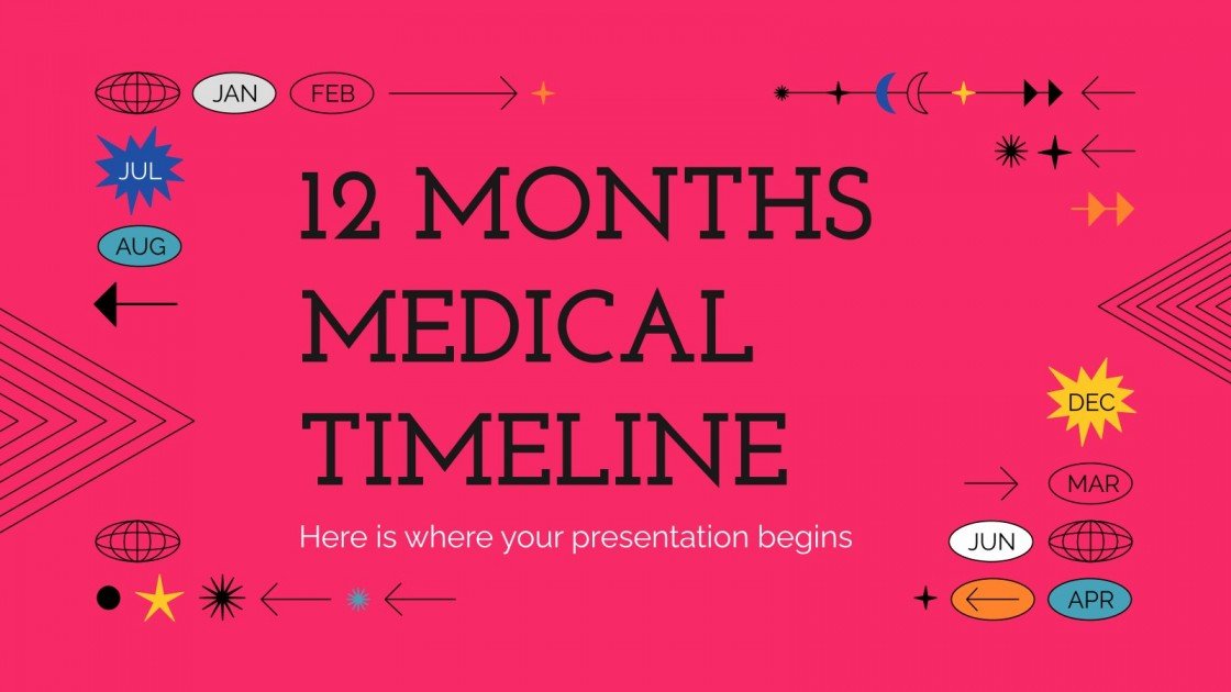 12 Months Medical Timeline | Google Slides &amp; PowerPoint