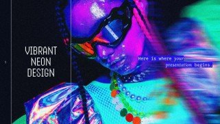 Lebendiges Neon-Design Präsentationsvorlage